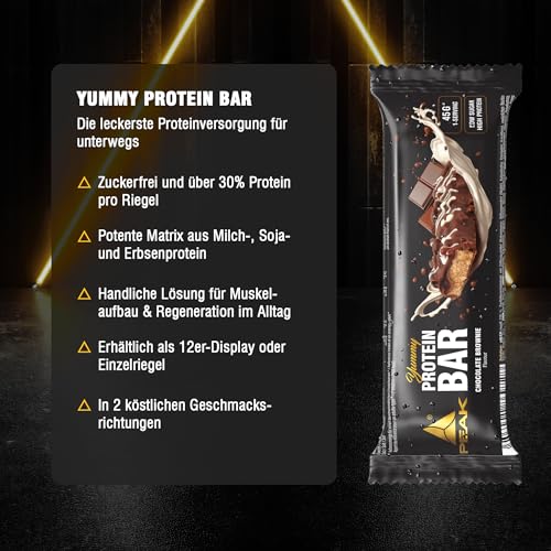 Green Peak Proteins PEAK Yummy Protein Bar barretta proteica 12 x 45 g brownie