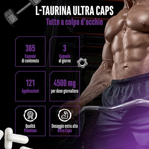 Elite Amino Singles L-Taurin Ultra Caps capsule 365 da 1500 mg