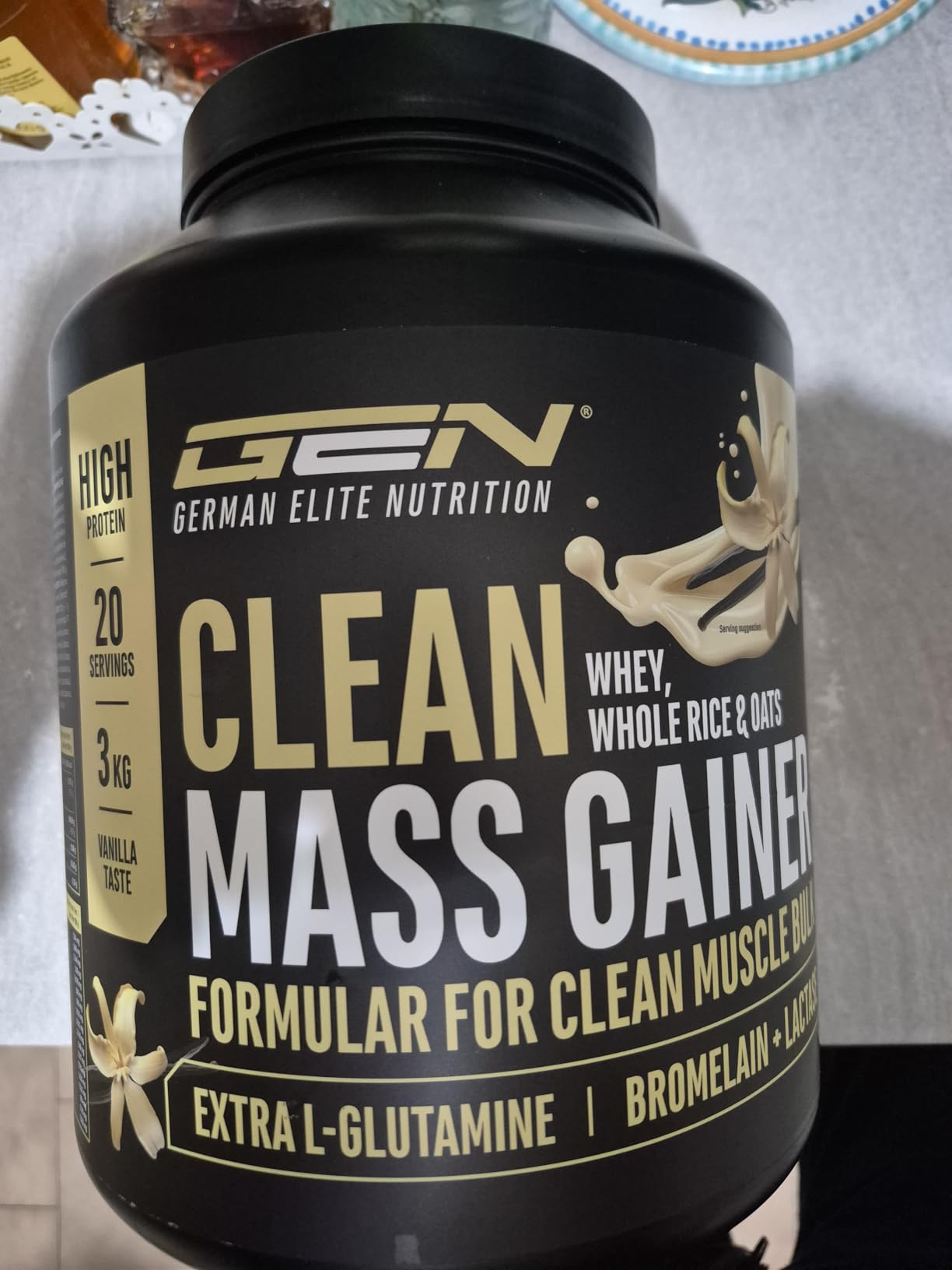 Elite Carbs & Mass Gainers Clean Weight Gainer gainer Vaniglia 3 kg 36 g proteine
