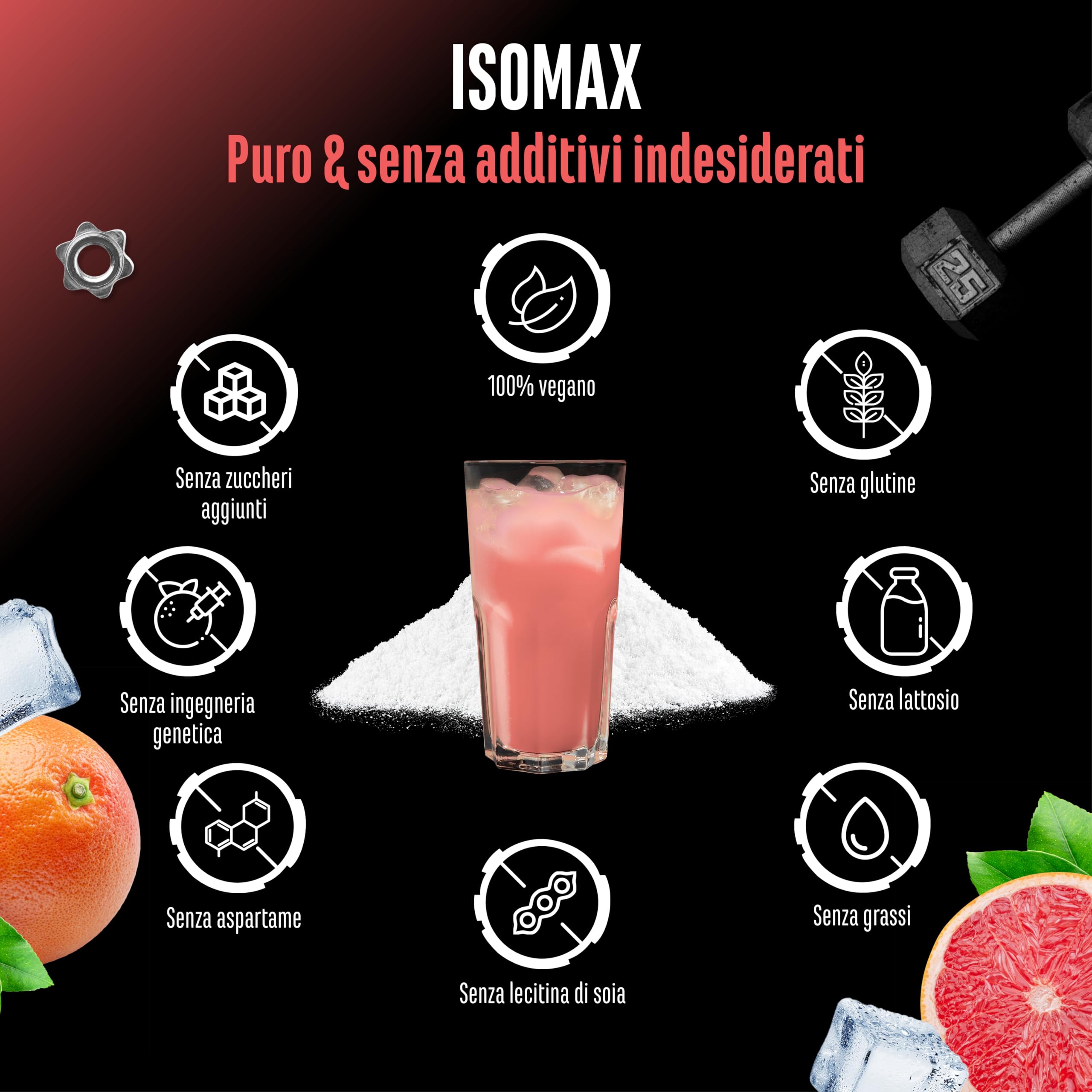 Elite Vitamins, Minerals & Hydration Isomax bevanda isotonica 1 kg pompelmo vegana