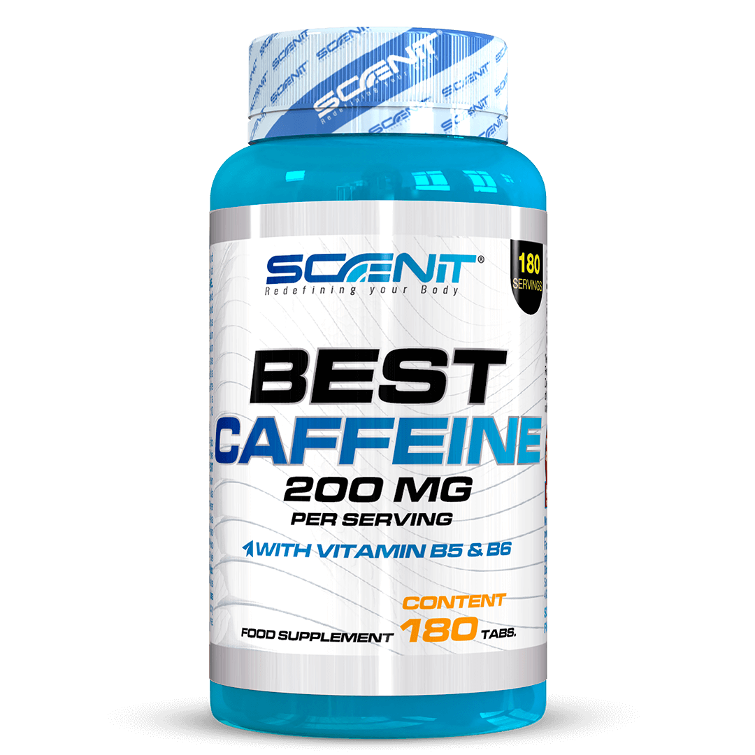 Scenit Nutrition Potenciadores deportivos Best Caffeine 200 mg compresse 180 compresse vitamine B5 B6