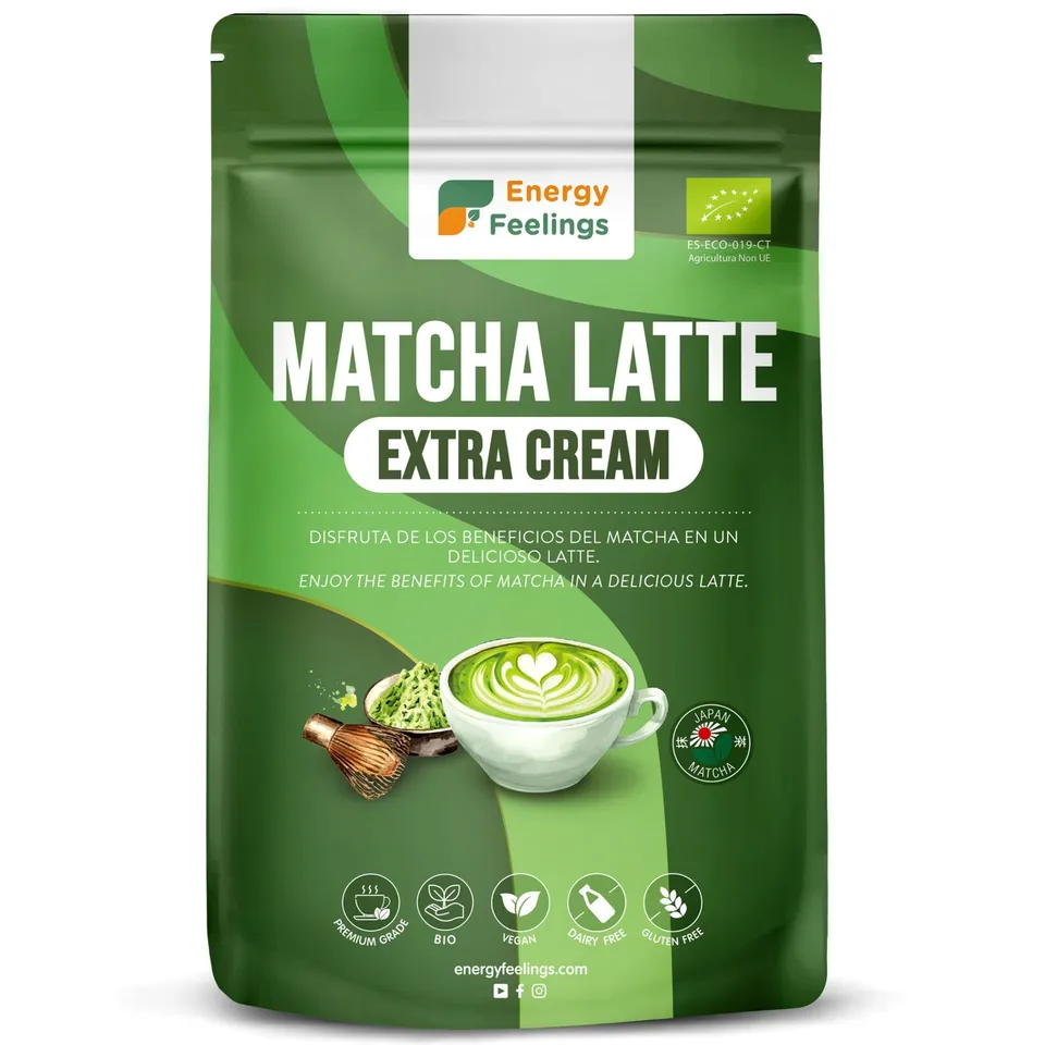 Energy Feelings Batidos Saludables Matcha Latte in Polvere Bio Extra Cream 500 g tè matcha giapponese