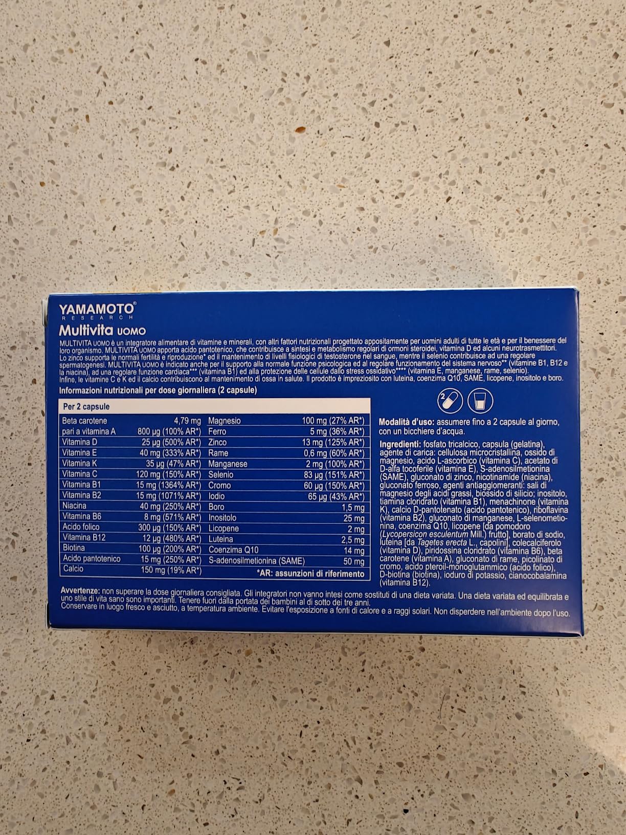 YAMAMOTO Vitamine e Minerali Multivita UOMO multivitaminico 30 capsule