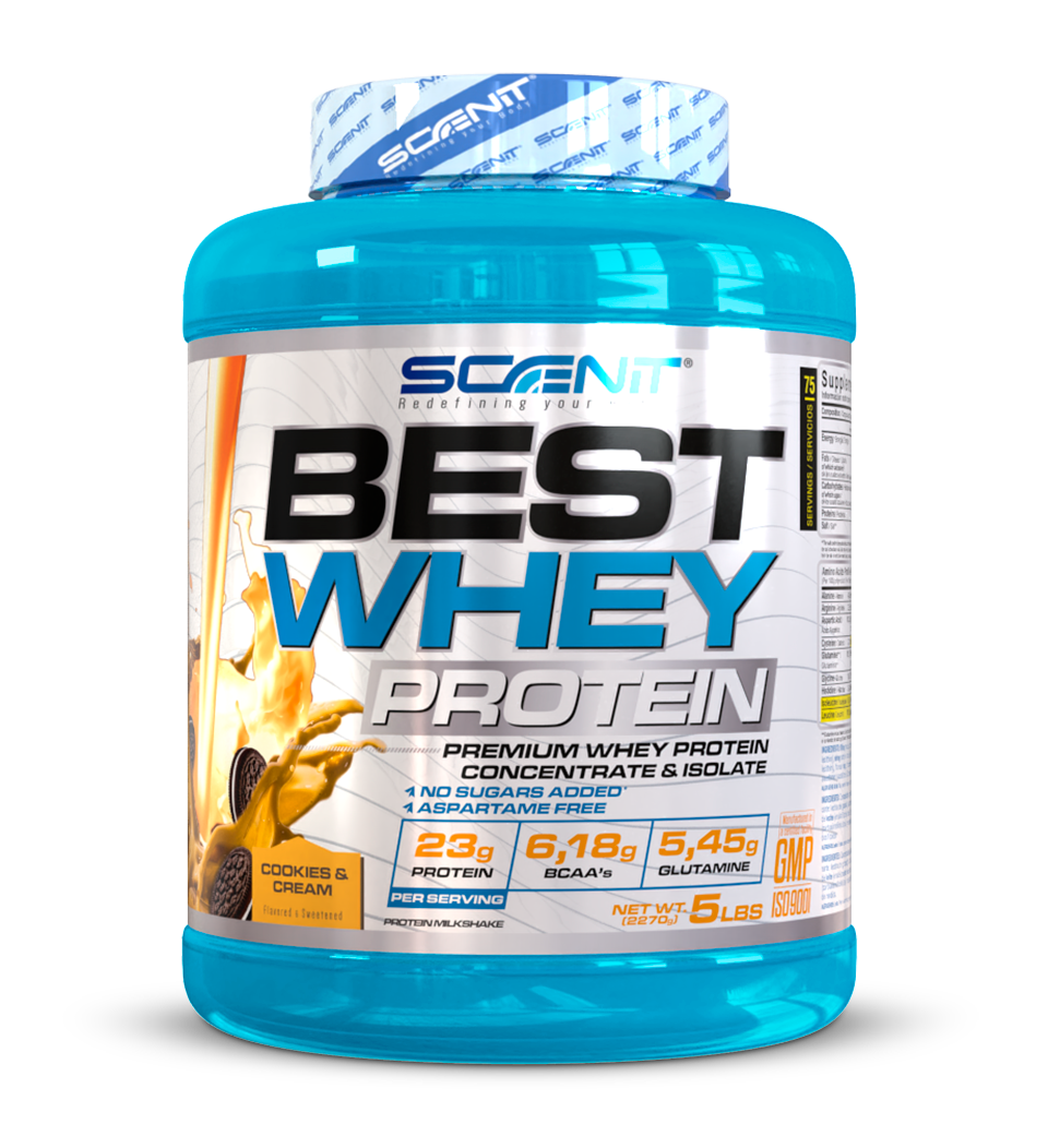 Scenit Nutrition Proteine Best Whey Protein proteine whey Biscotto 908 g, 77 g proteine