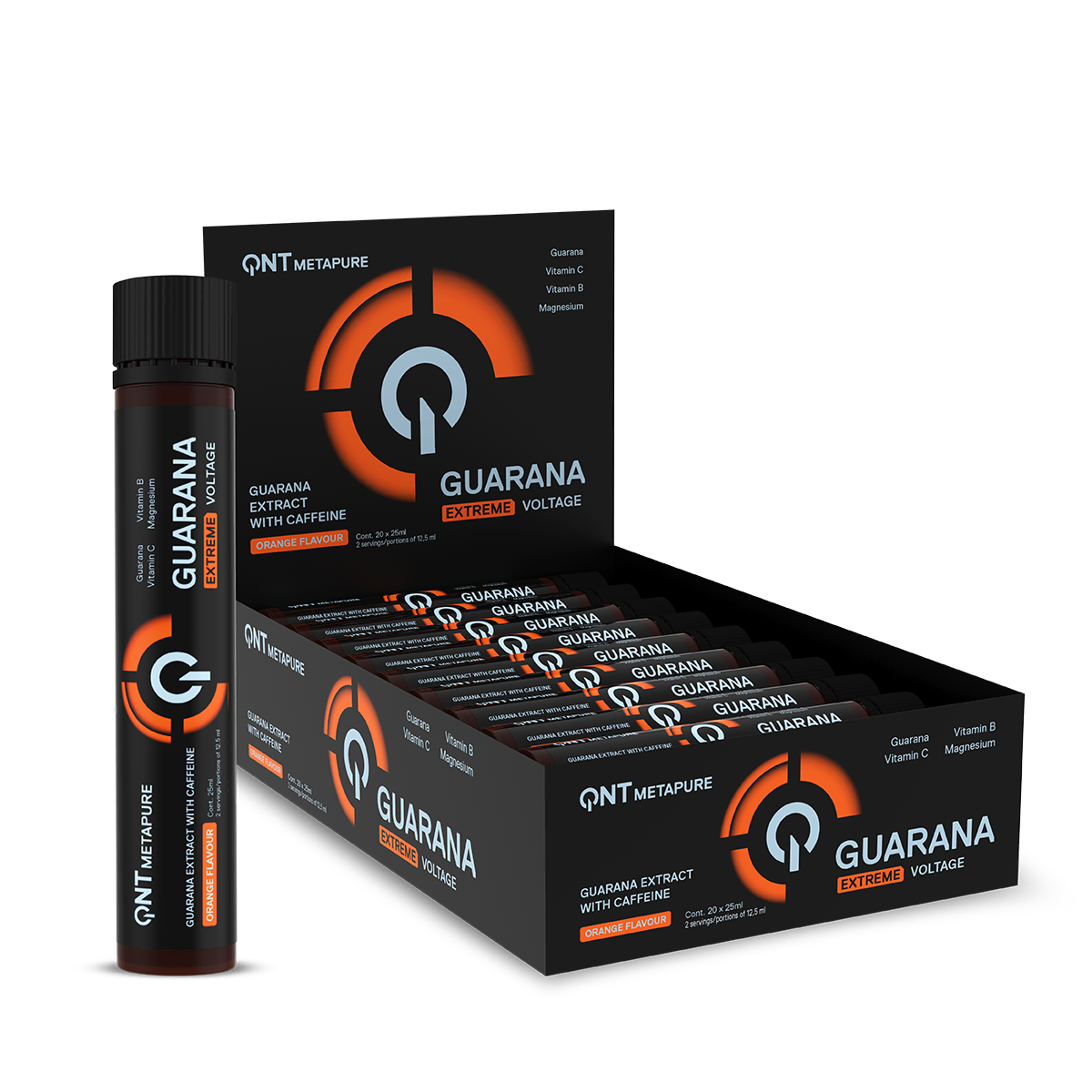 QNT Pre-Workout Guarana Extreme Voltage shot arancia 20 x 25 ml