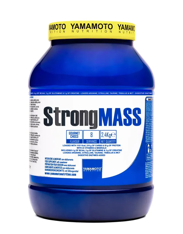 YAMAMOTO Weight Gainers StrongMASS mass gainer 2,4 kg cioccolato 1101 kcal