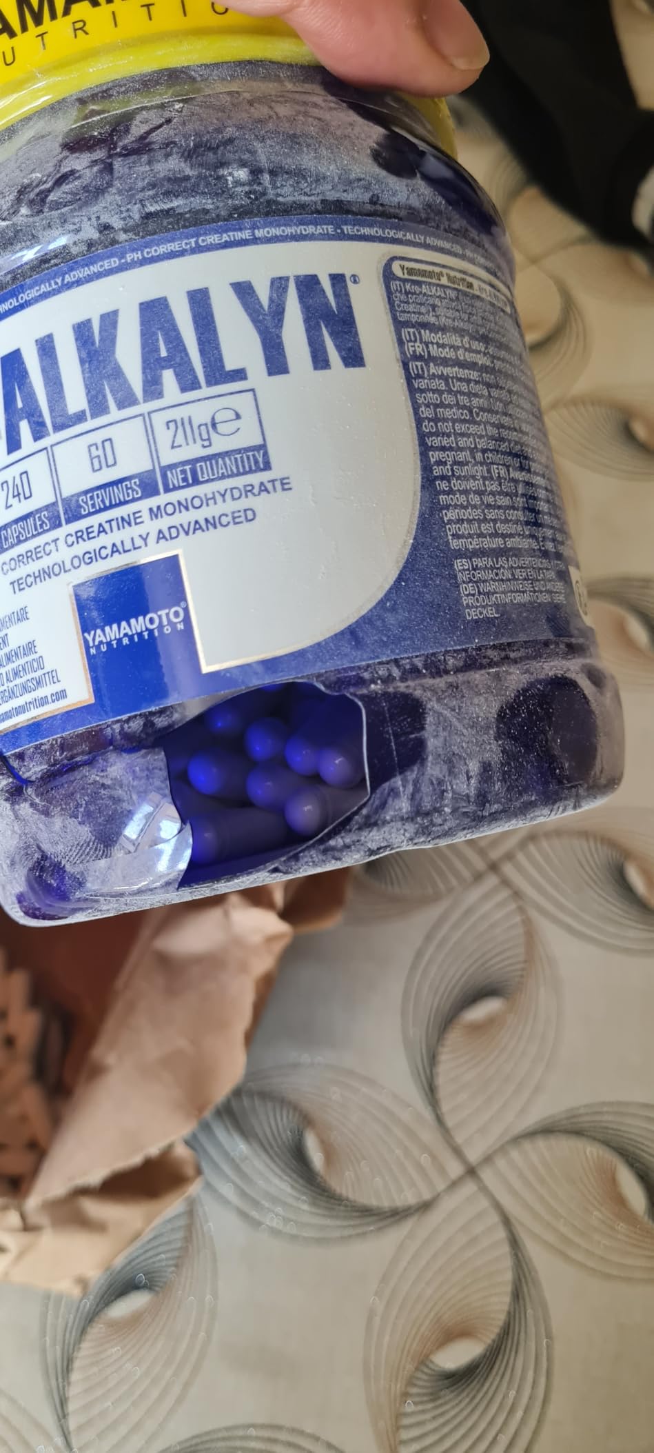 YAMAMOTO Creatina Kre-ALKALYN® PERFORMANCE capsule 120 capsule con caffeina