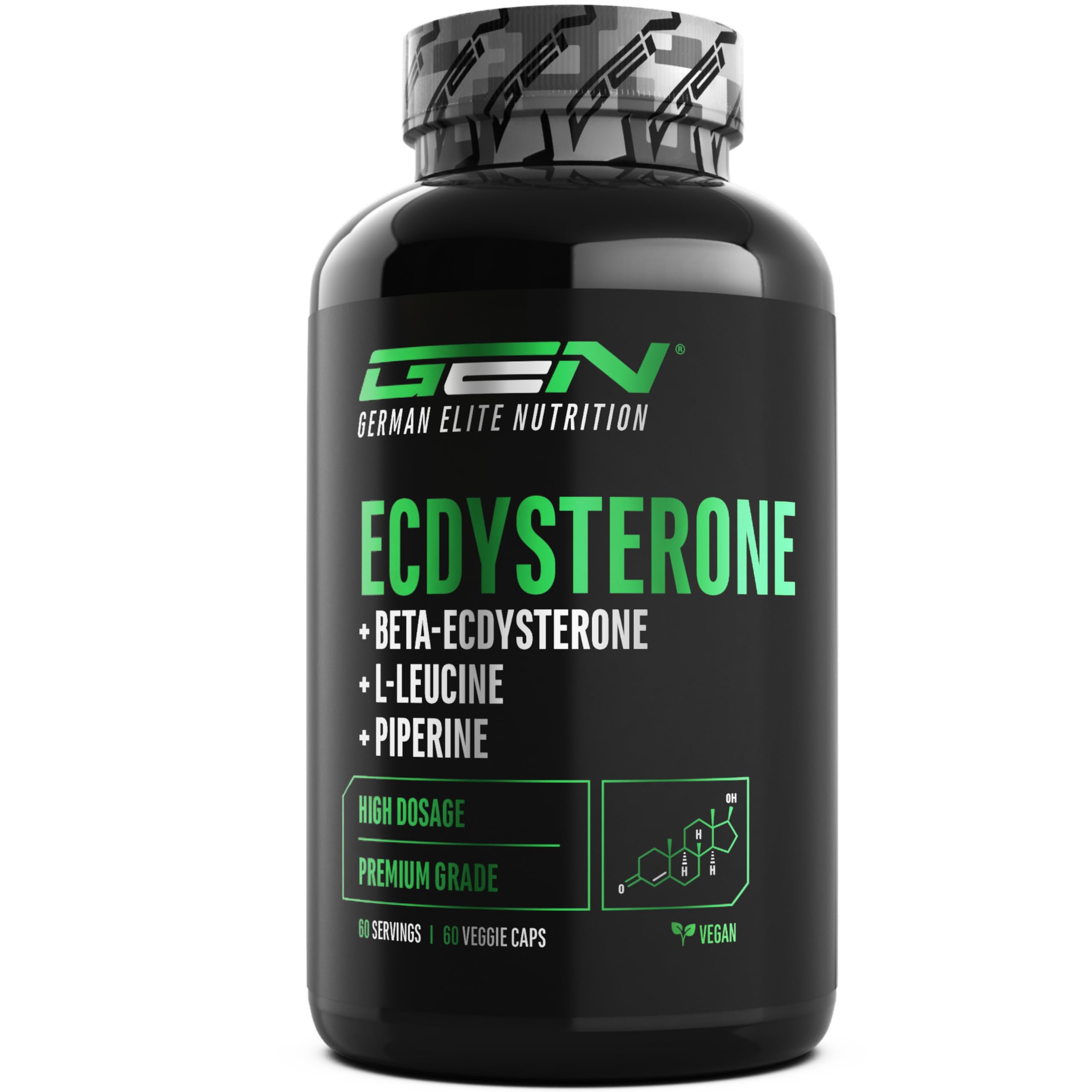 Elite Testo & Vitality Botanicals Complesso di Ecdisterone integratore 60 capsule vegane 760 mg