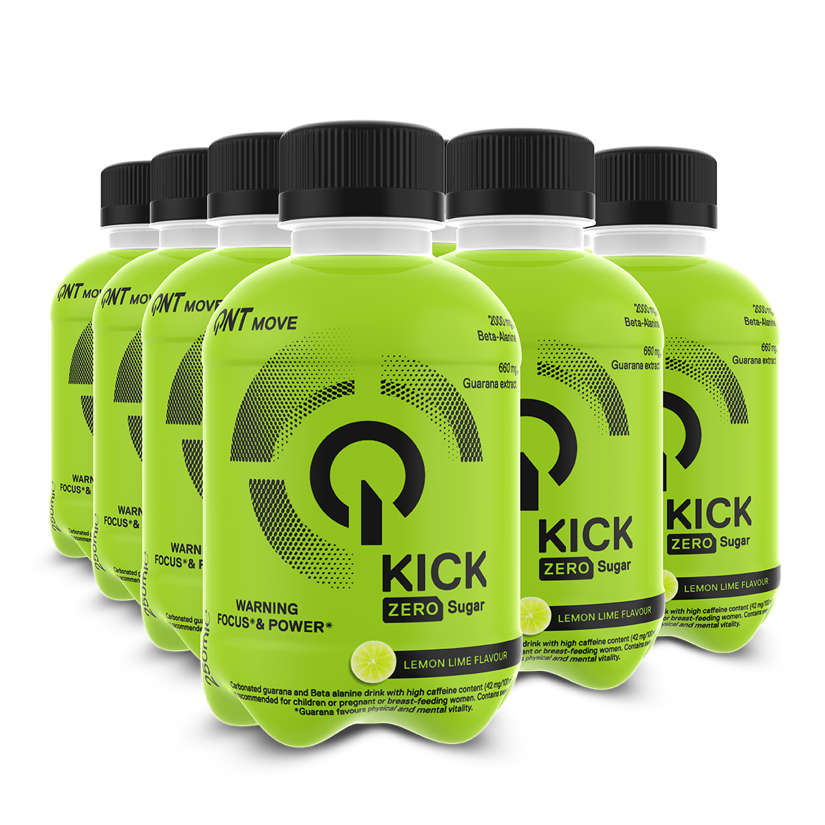 QNT Pre-Workout Kick Pre Workout 12 x 250 ml lampone con caffeina