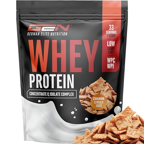 Elite Whey Protein Complex proteine in polvere 1 kg cereali alla cannella, mix WPC e WPI