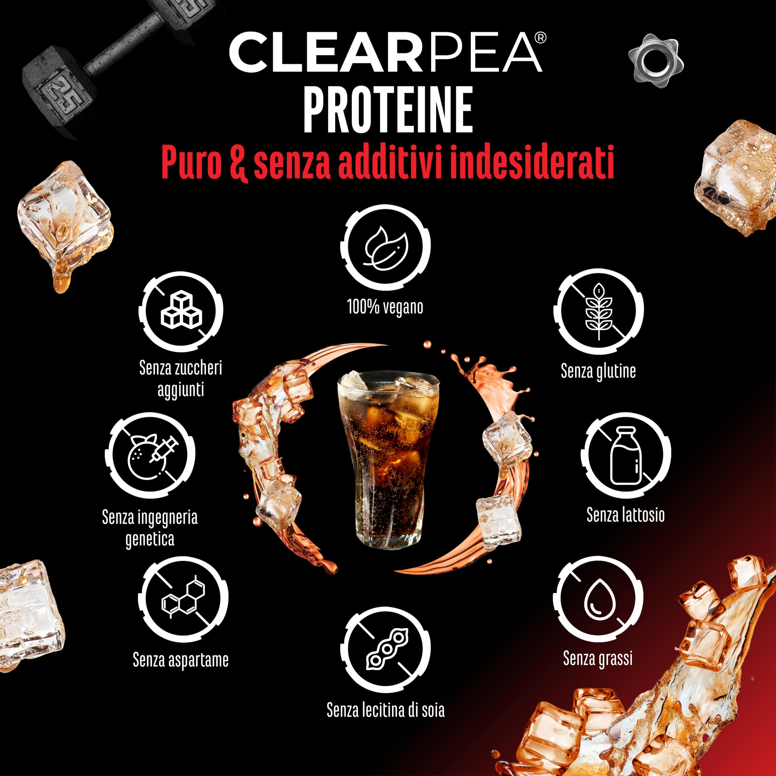 Elite Plant Protein ClearPea proteine vegane in polvere 454 g Cola