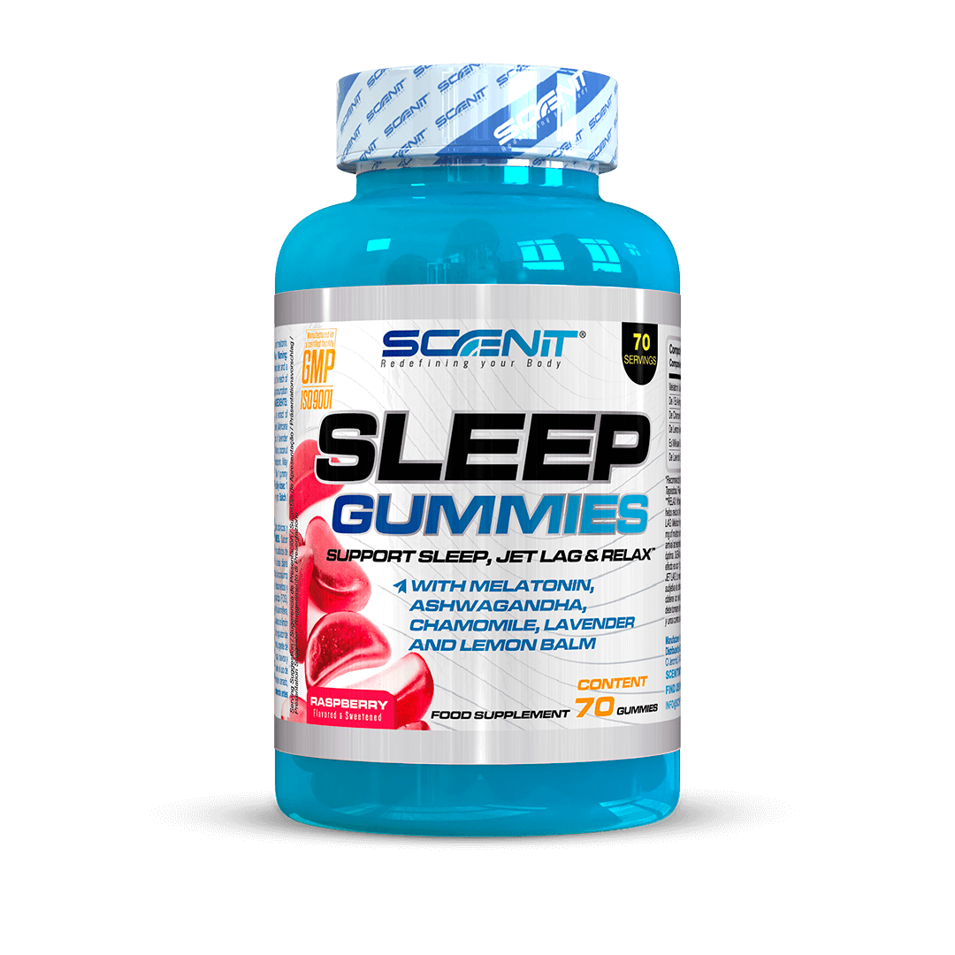 Scenit Nutrition Suplementos esenciales SLEEP gummies 70 pezzi lampone con melatonina