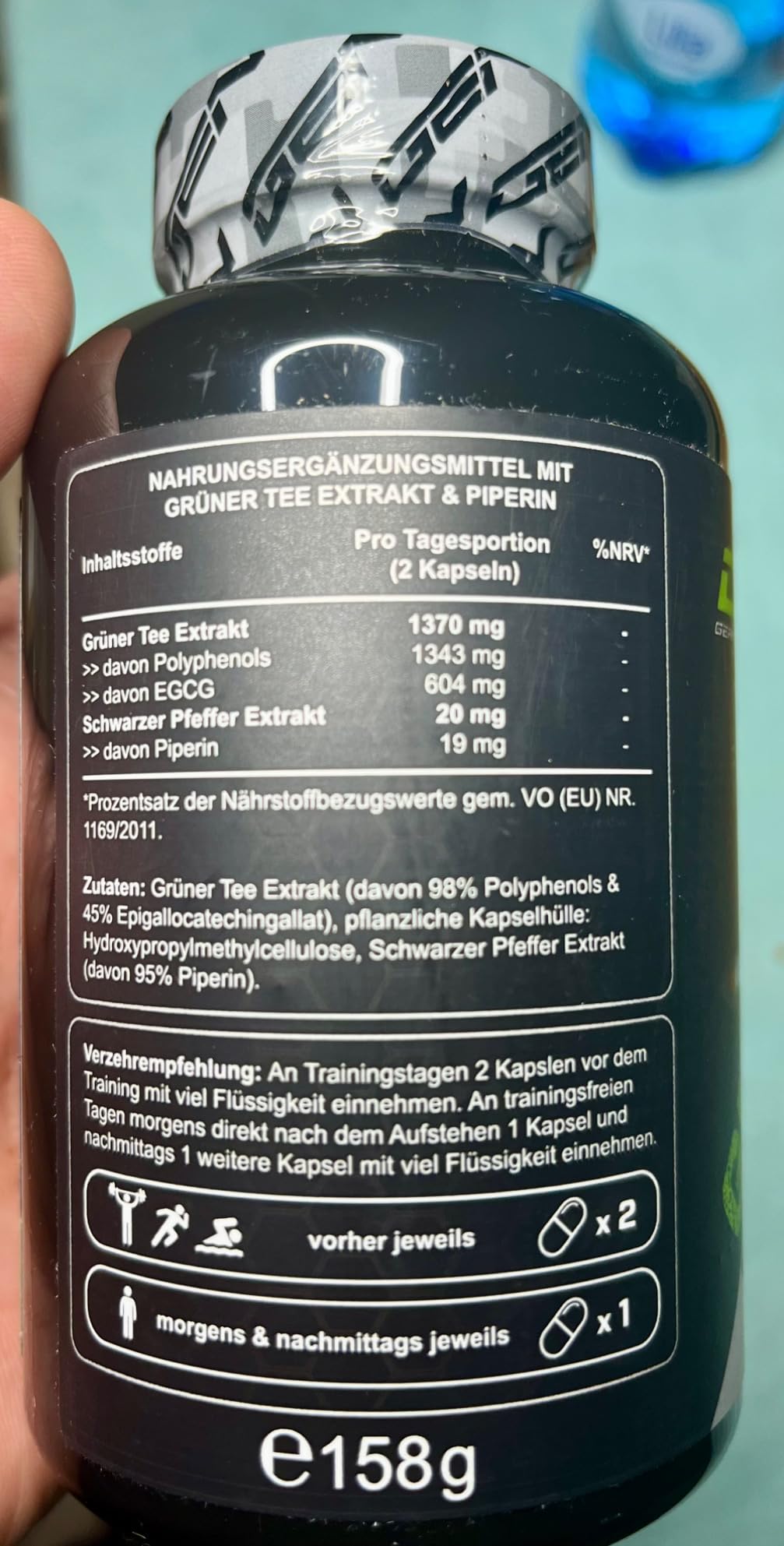 Elite Fat Burners & Cutting Green Tea Extreme integratore 180 capsule vegane