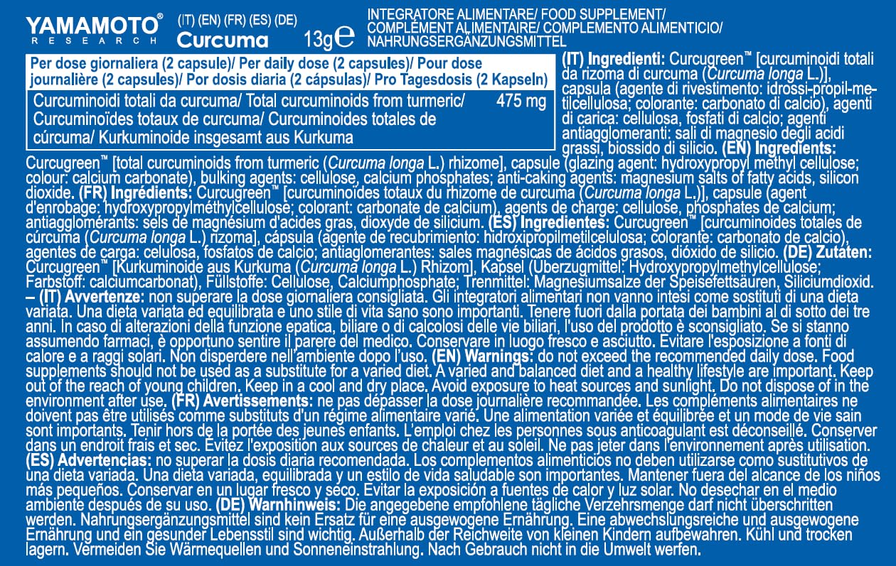 YAMAMOTO Curcuma capsule 30 pezzi estratto 500 mg