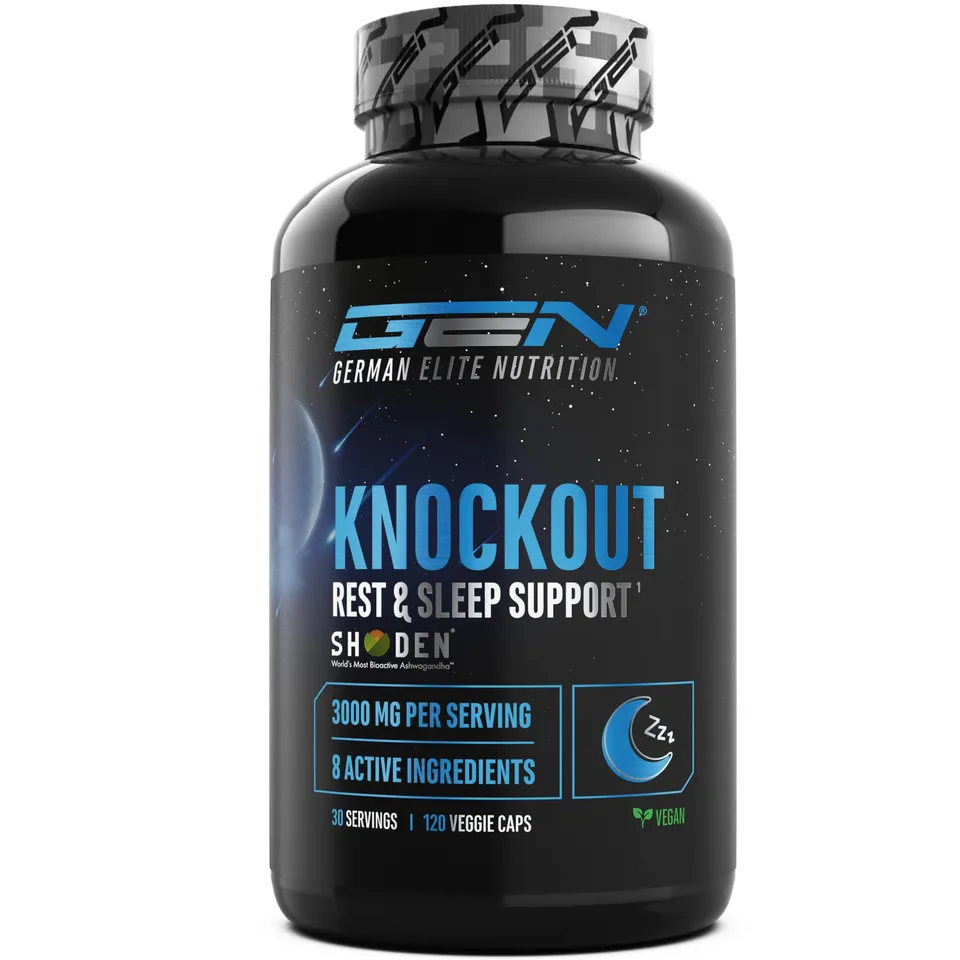 Elite Adaptogens, Sleep & Mind Knockout Sleep & Recover Support integratore per il sonno 120 capsule vegane 3000 mg