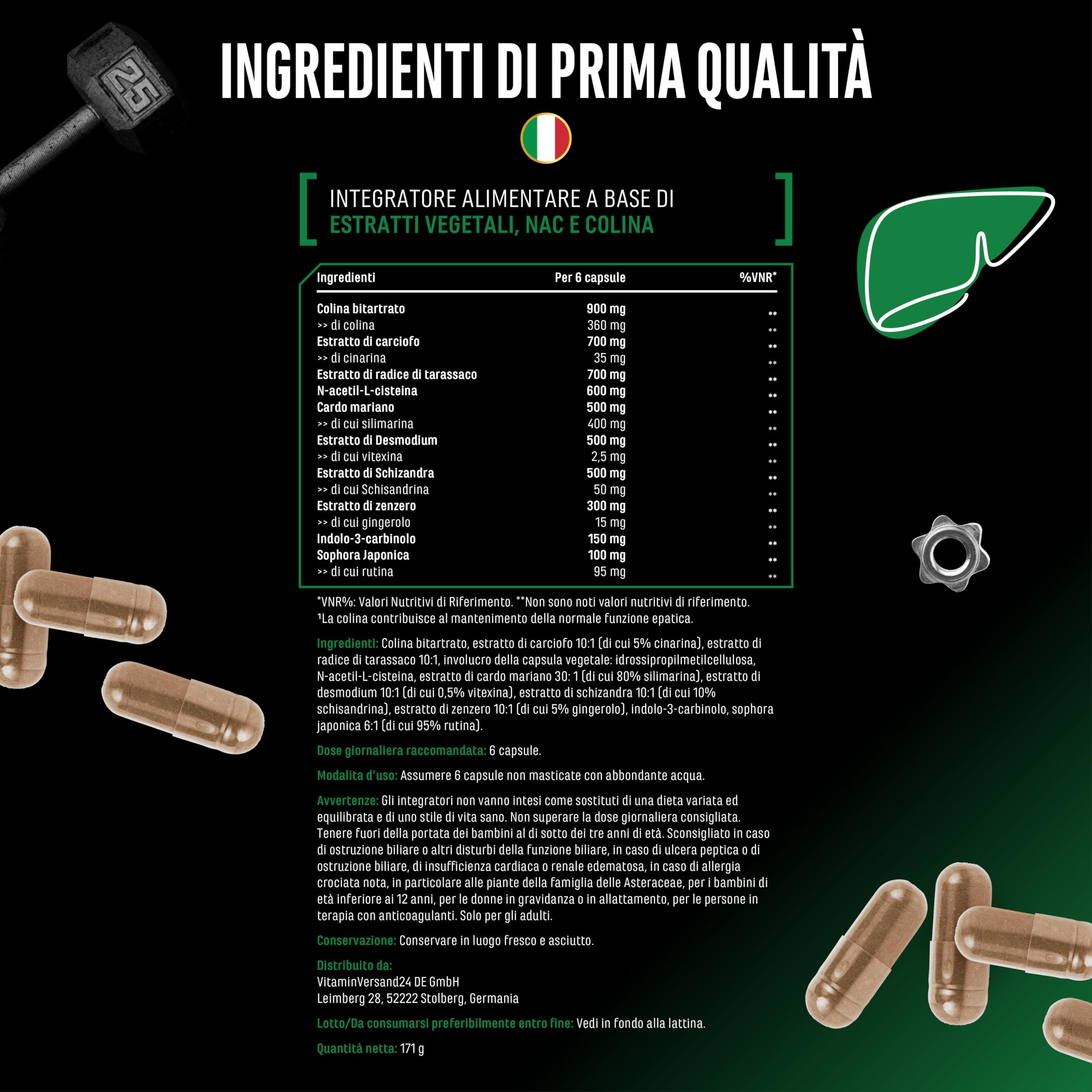 Elite Organ, Joint & Health Support Liver Essentials integratore 180 capsule vegane alto dosaggio