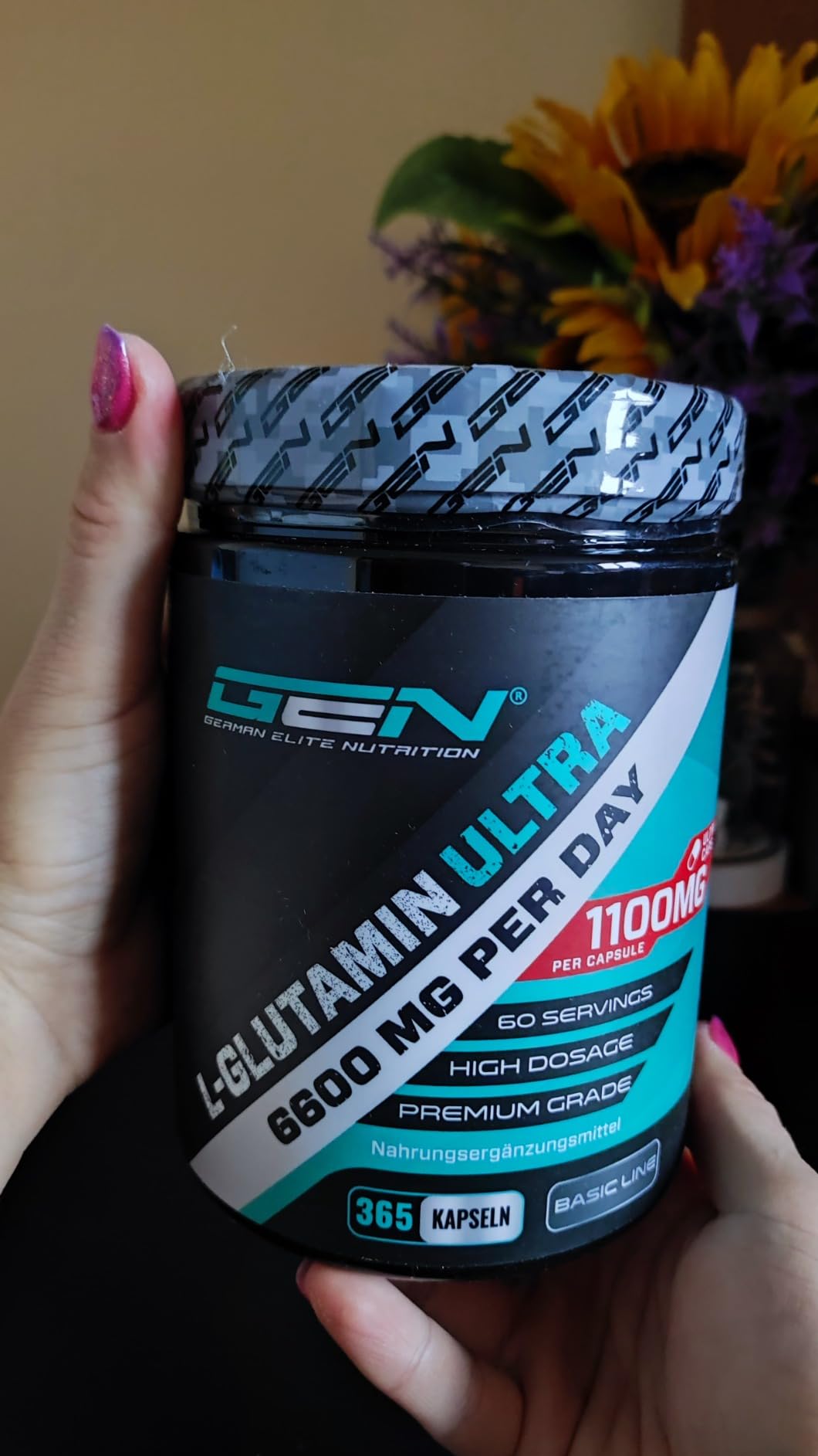 Elite Amino Singles L-Glutammina Ultra Caps 365 capsule da 1100 mg