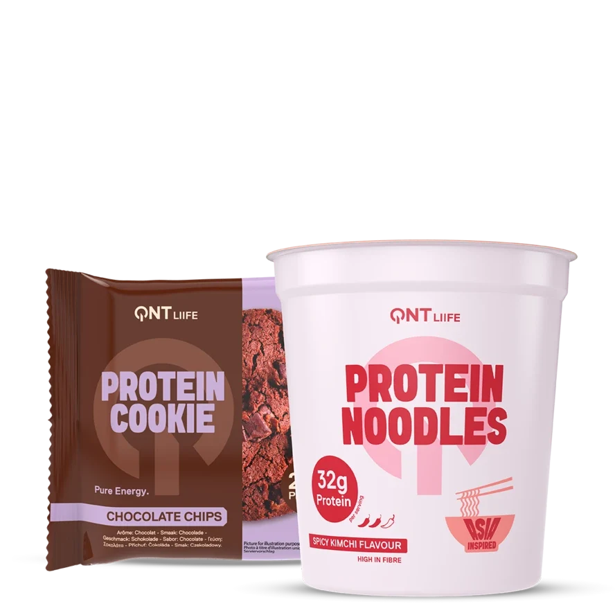 QNT Bundles Protein Noodles & Protein Cookie Pack bundle 12×66 g + 12×60 g