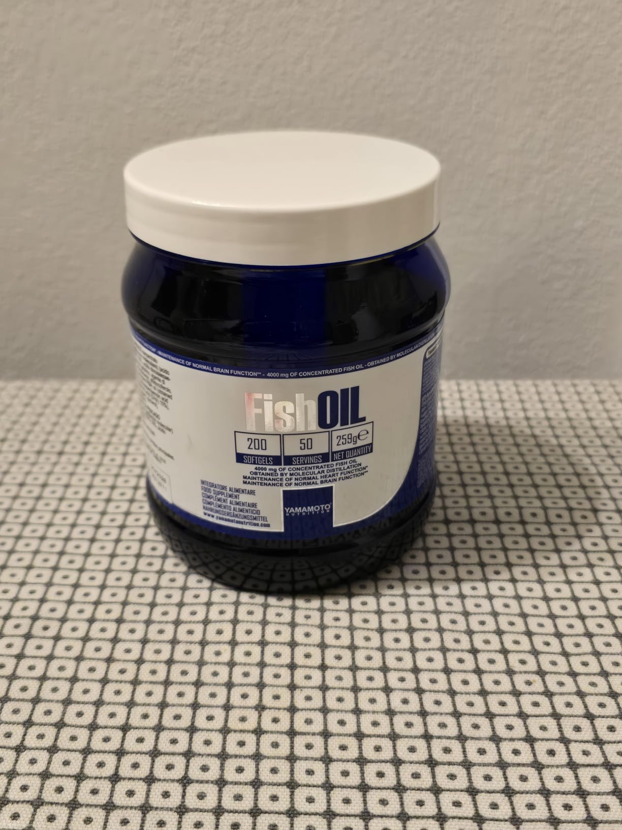 YAMAMOTO Omega-3 e Cuore e Circolazione Fish Oil Molecular Distillation integratore omega-3 200 softgel EPA DHA