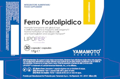 YAMAMOTO Vitamine e Minerali Ferro Fosfolipidico capsule 30 capsule, con vitamina C
