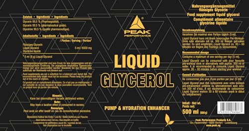 Green Peak Boosters Glicerolo Liquido integratore 500 ml puro al 99,5%