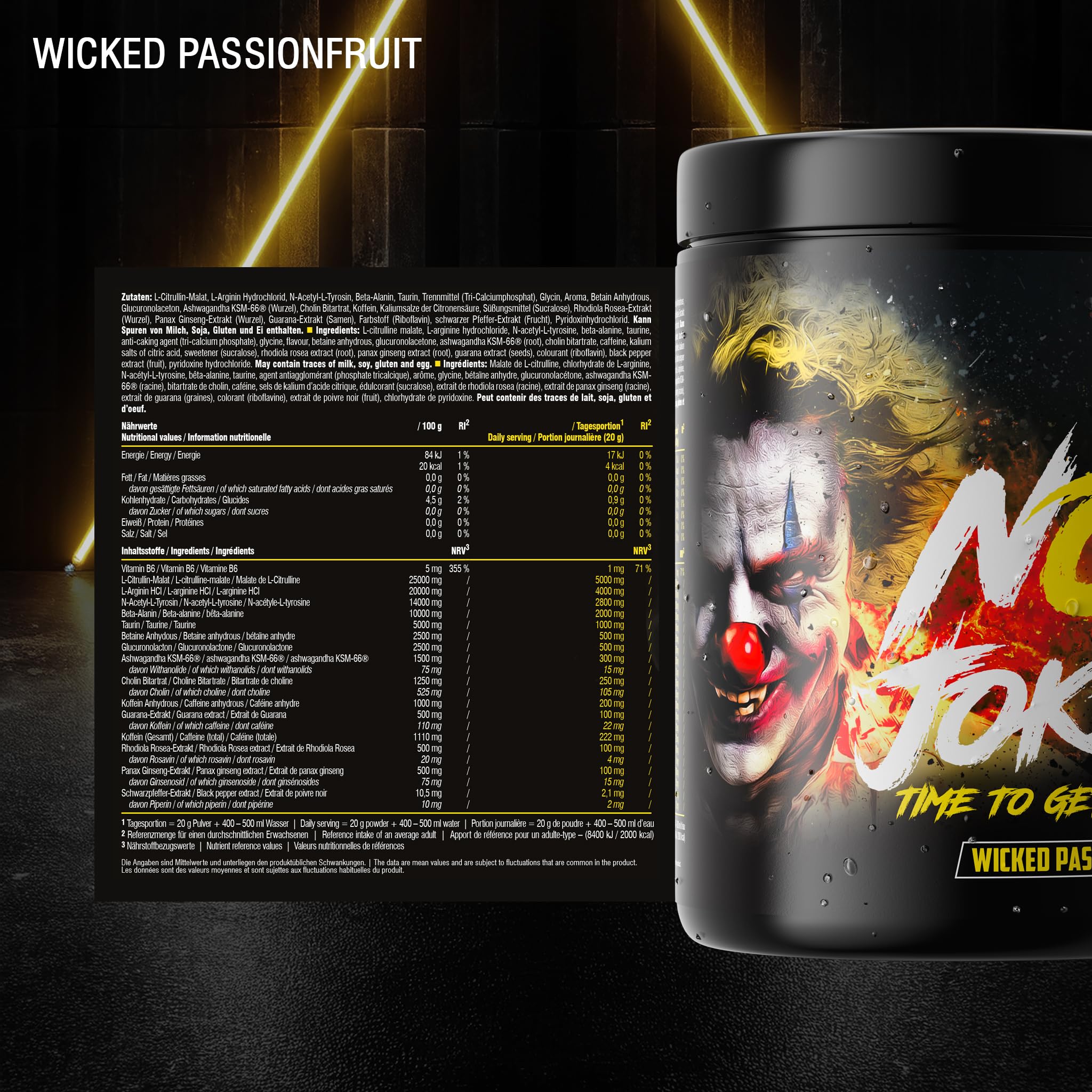 Green Peak Boosters PEAK No Jokes pre-workout Frutto della Passione Intenso 600 g vegano