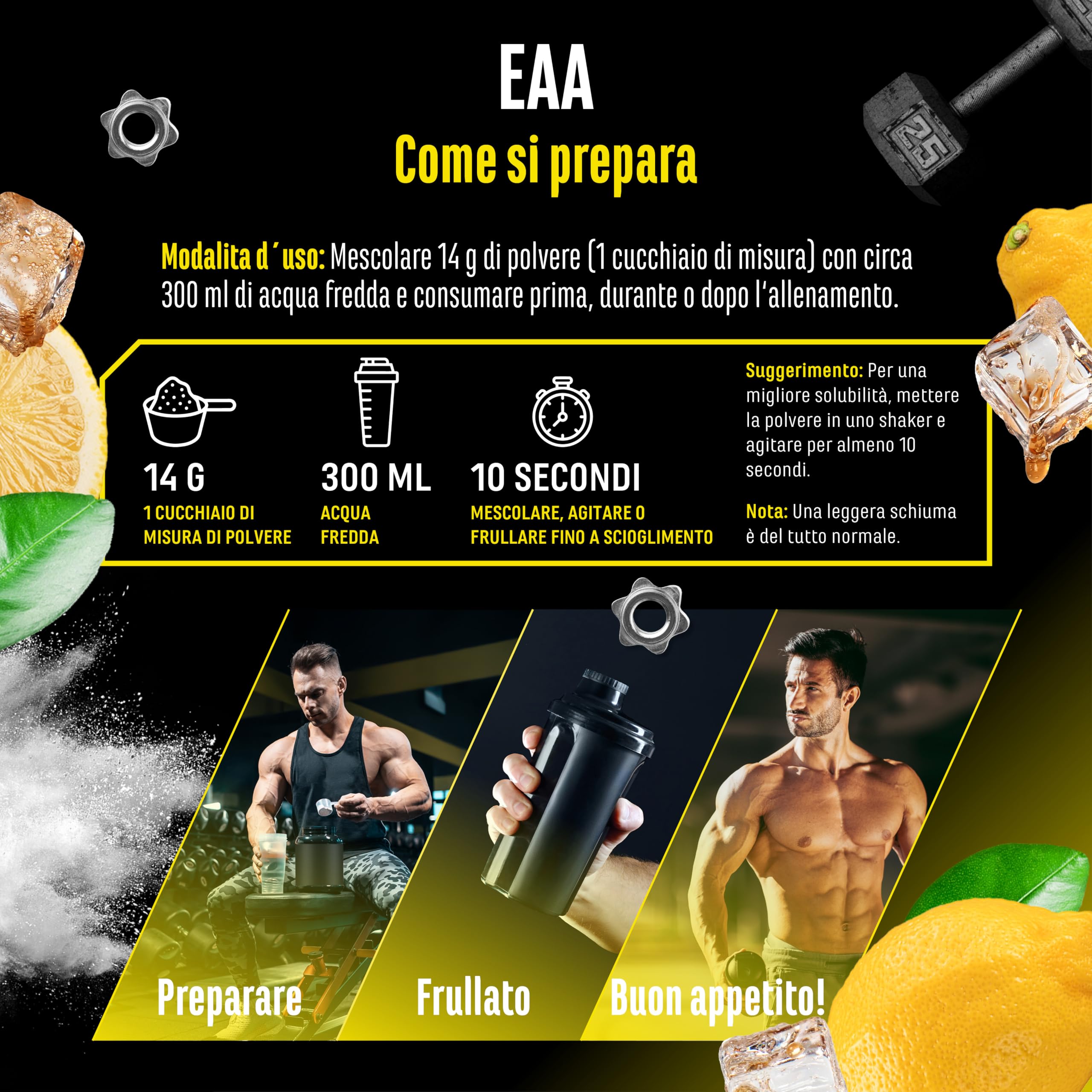 Elite EAA & BCAA EAA in polvere 532 g limone cola Human Code