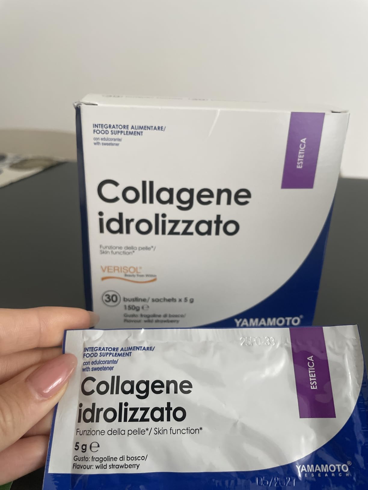 YAMAMOTO Collagene Collagene Idrolizzato bustine 30 x 5 g fragoline di bosco