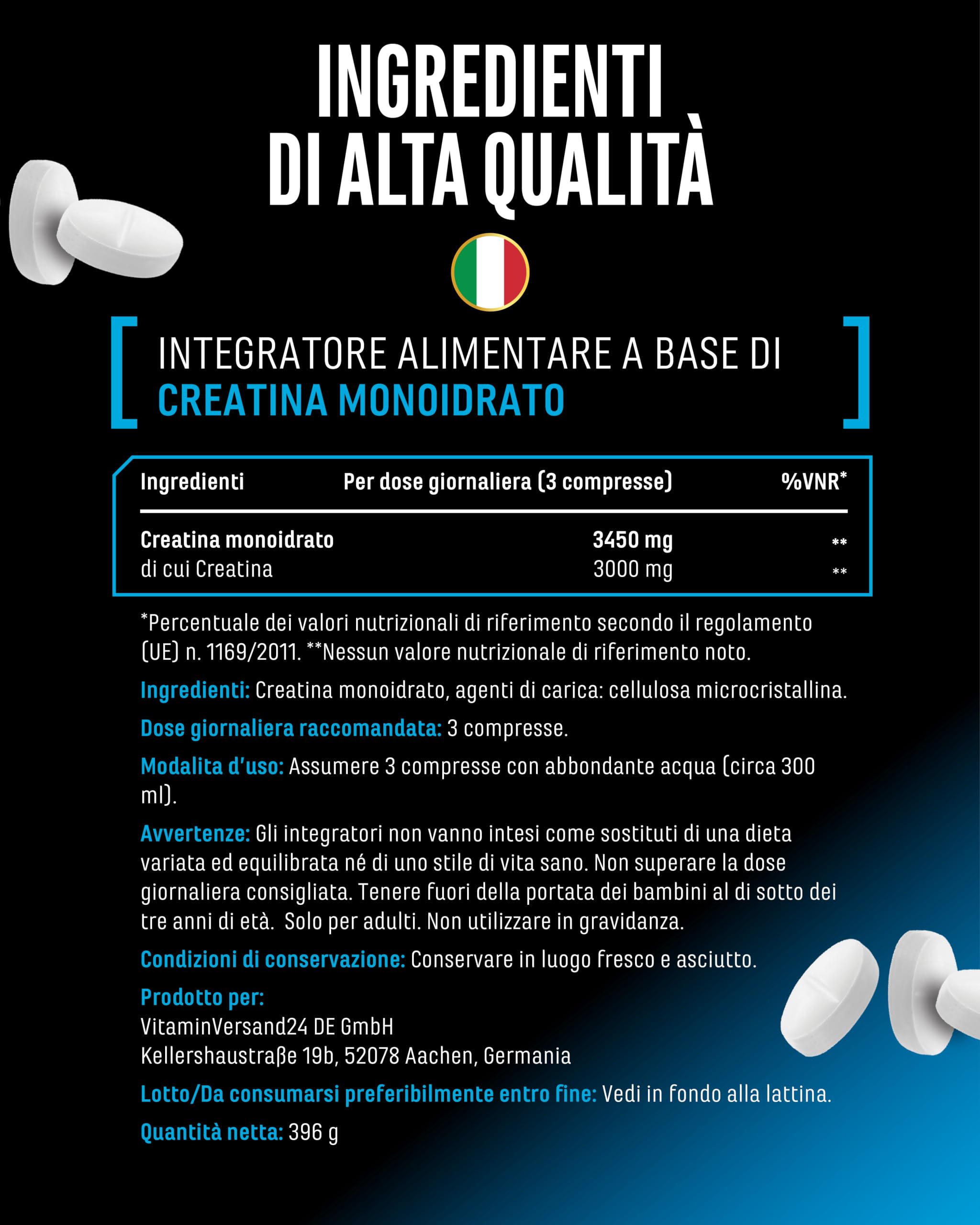 Elite Creatine Creatina Ultra Tabs 300 compresse 3450 mg