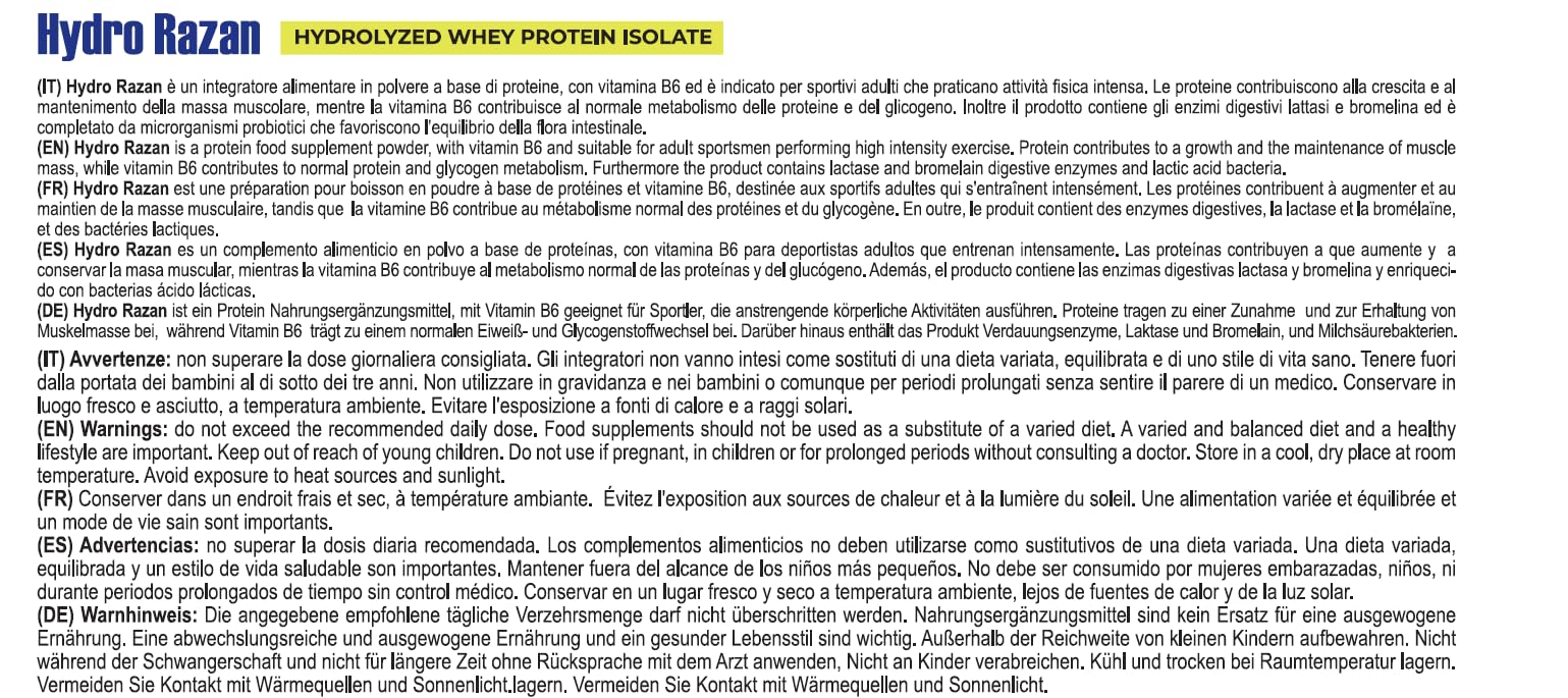 YAMAMOTO Proteine Hydro RAZAN® new formula proteine idrolizzate Cioccolato 2000 g Optipep 90