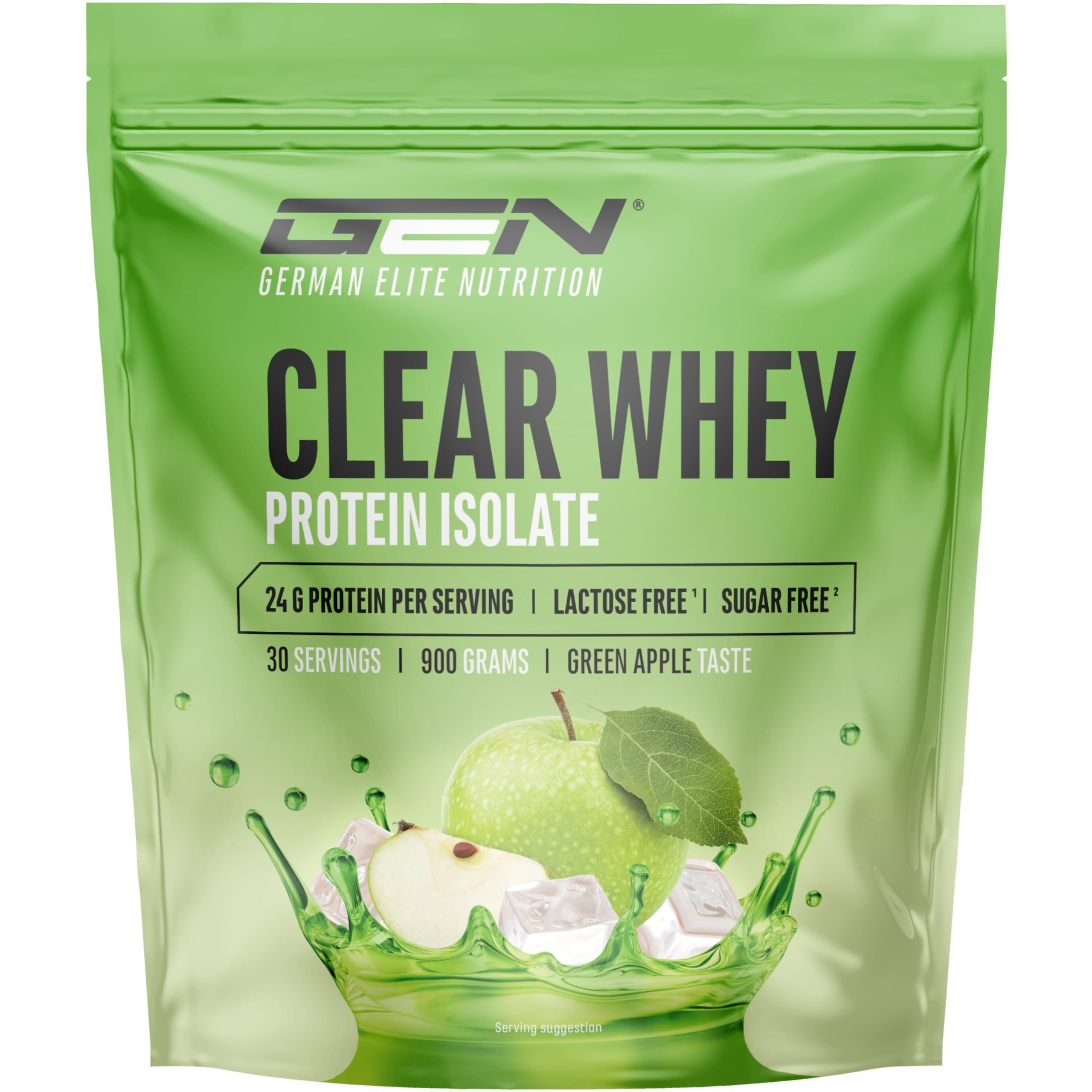 Elite Clear Whey Isolate Protein Shake proteine 900 g mela verde isolate