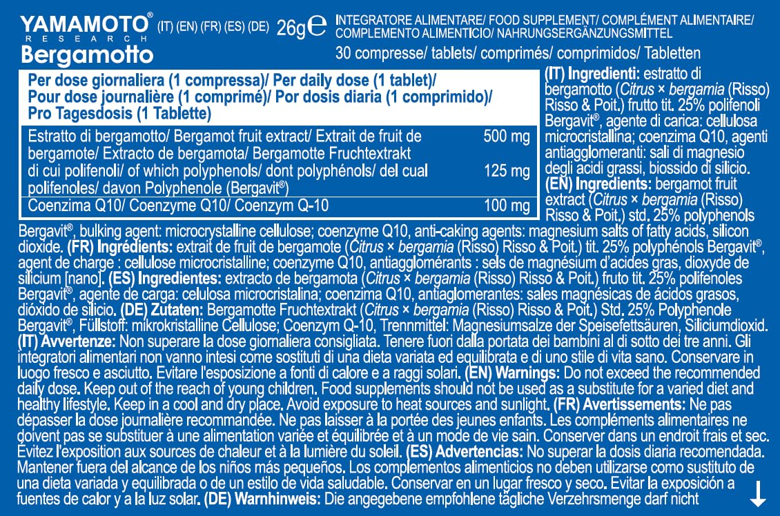 Yamamoto Omega-3 e Cuore e Circolazione Cormadex integratore 30 compresse con bergamotto