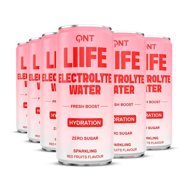 QNT Drinks Electrolyte Water bevanda frutti rossi 12 x 330 ml senza zuccheri