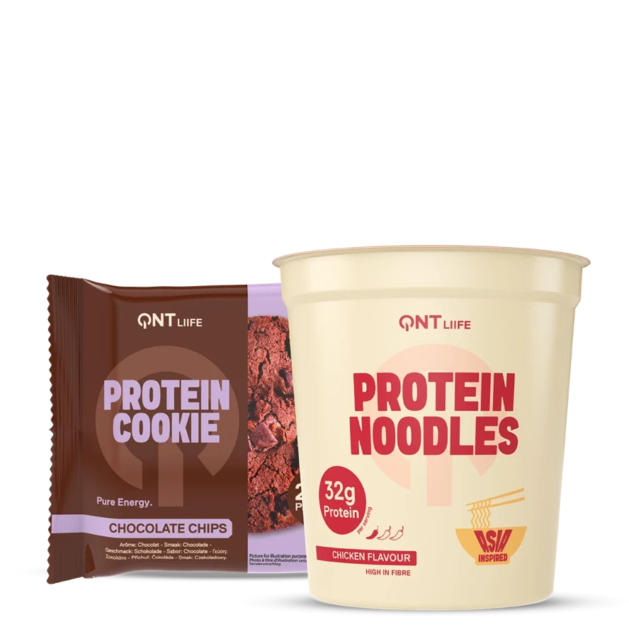 QNT Bundles Protein Noodles & Protein Cookie Pack bundle 12×66 g + 12×60 g