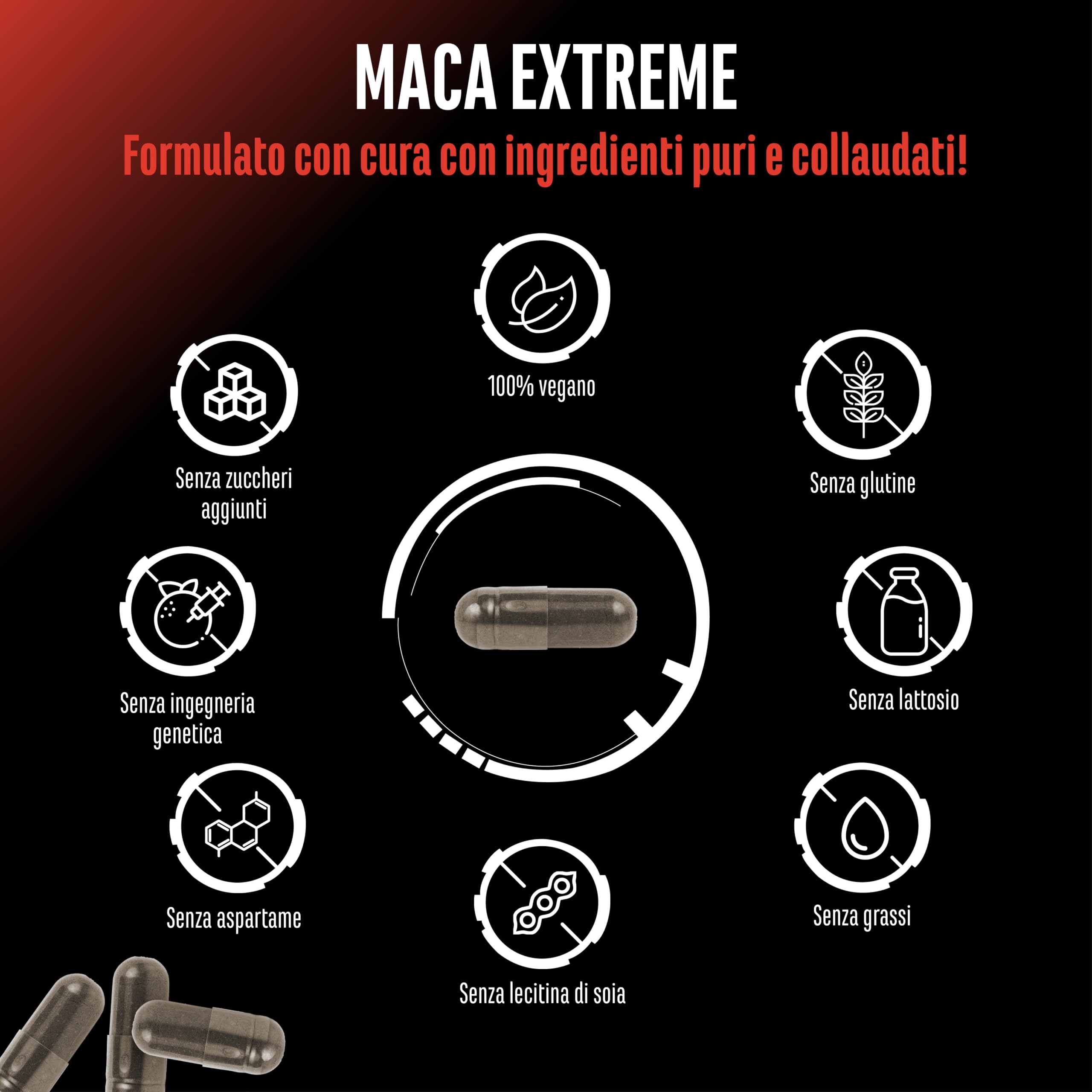 Elite Testo & Vitality Botanicals Maca Extreme capsule 365 estratto 10:1