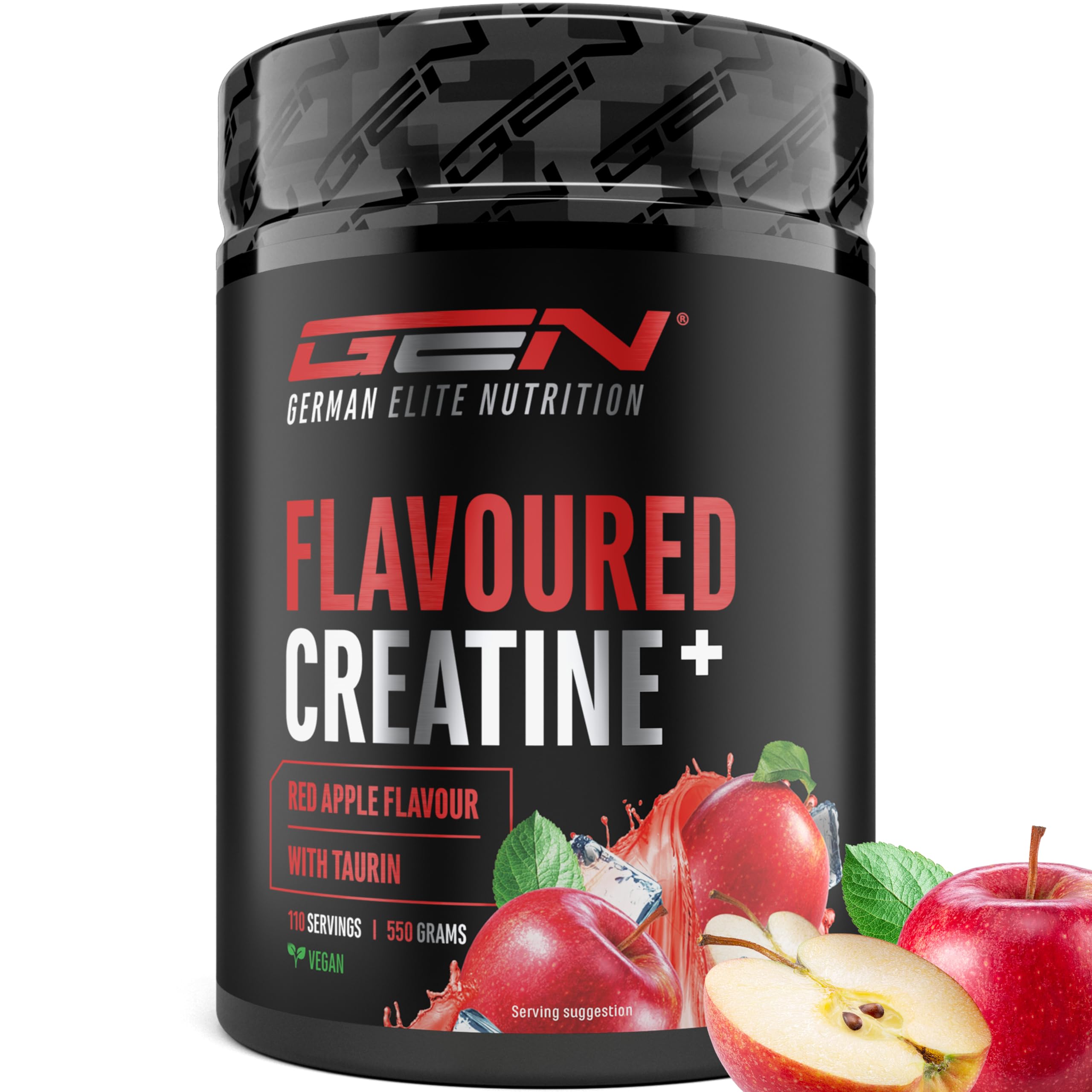Elite Creatine Flavoured Creatine in polvere 550 g Red Apple con taurina