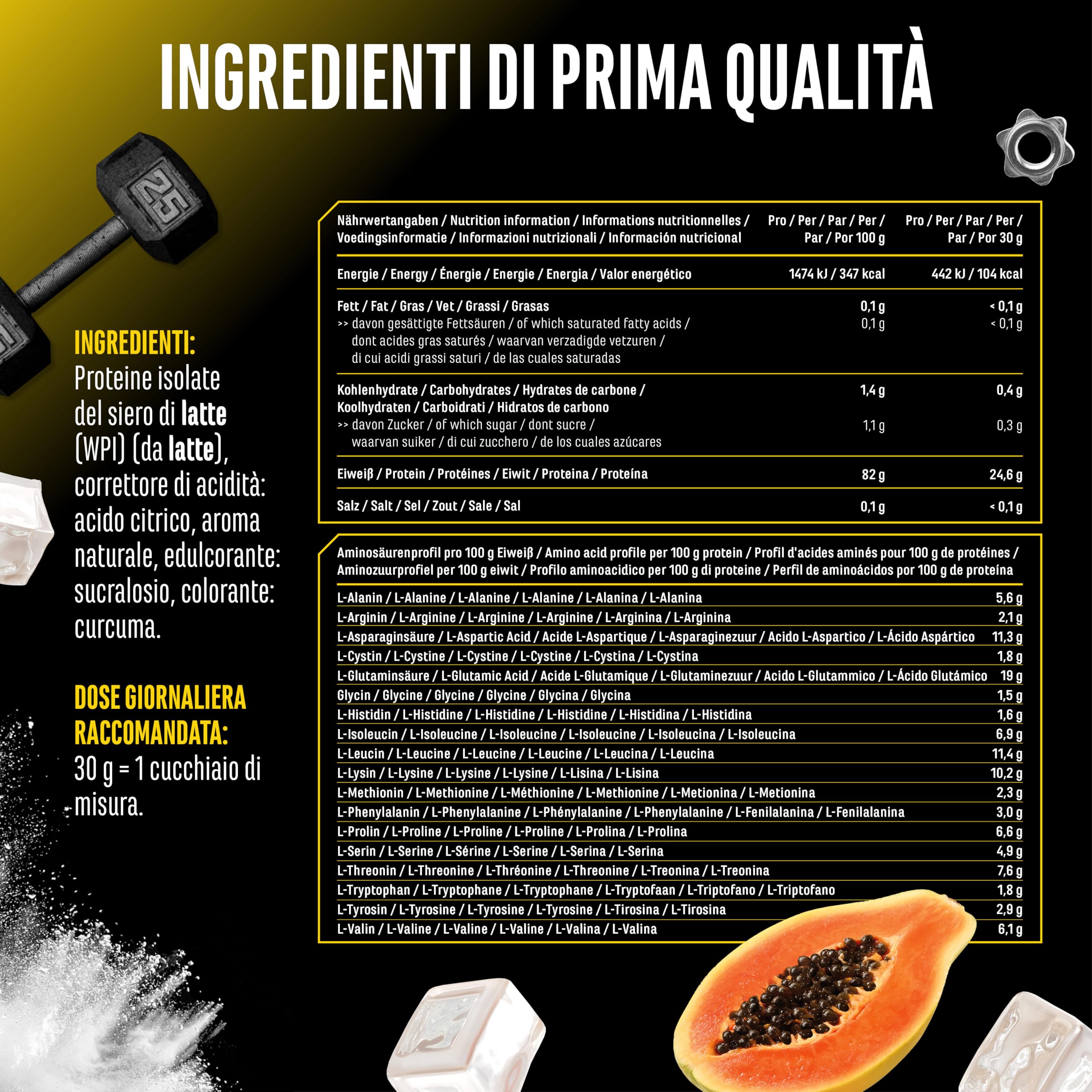 Elite Clear Whey Isolate Protein Shake proteine Tropical 900 g senza lattosio