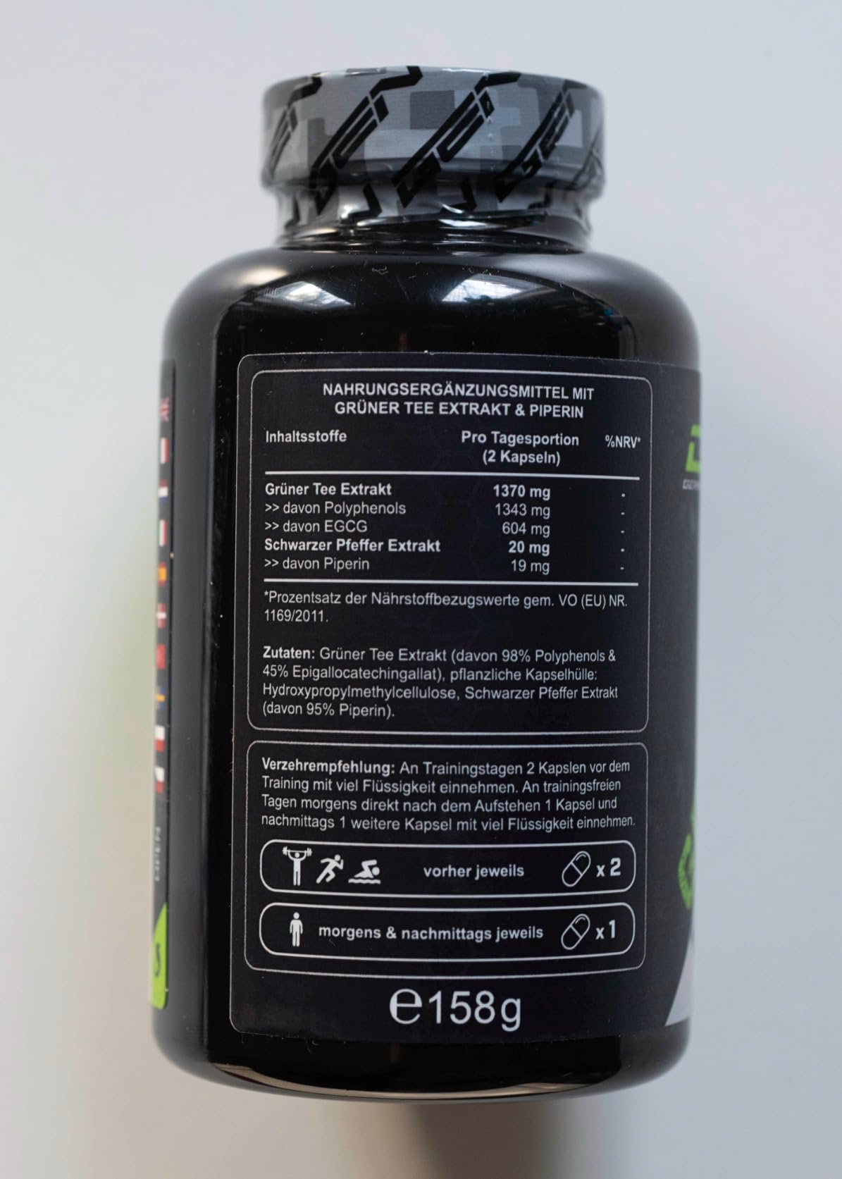 Elite Fat Burners & Cutting Green Tea Extreme integratore 180 capsule vegane