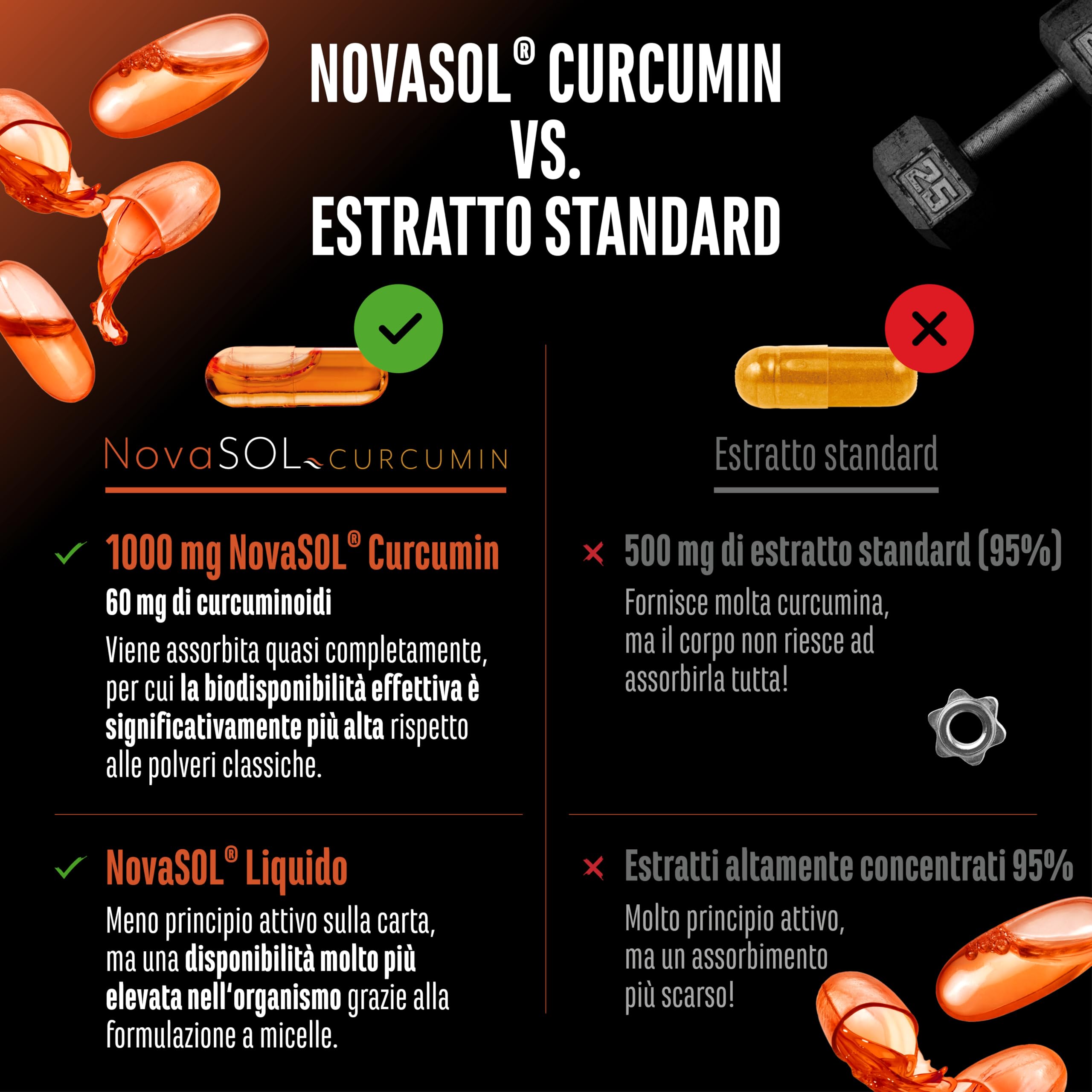 Elite Organ, Joint & Health Support Curcuma NovaSol® capsule liquide 120 vegane