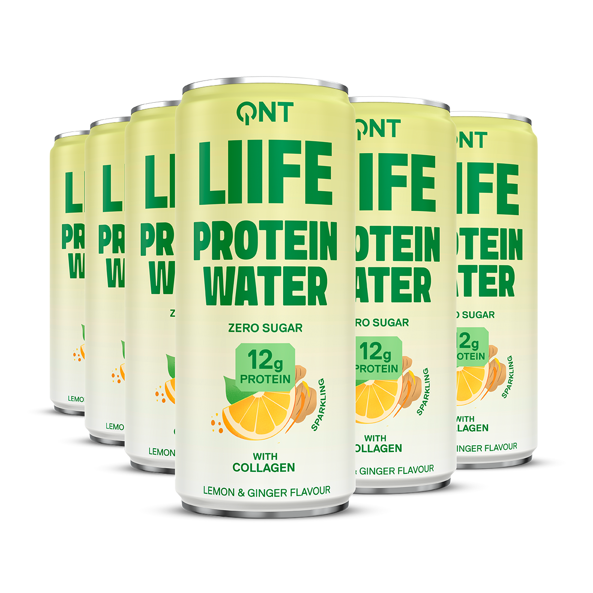 QNT Drinks Protein Water bevanda proteica limone e zenzero 12 x 330 ml senza zuccheri
