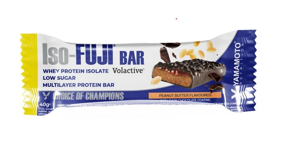 Yamamoto Barrette Iso-Fuji BAR barretta burro d’arachidi, 13 g proteine