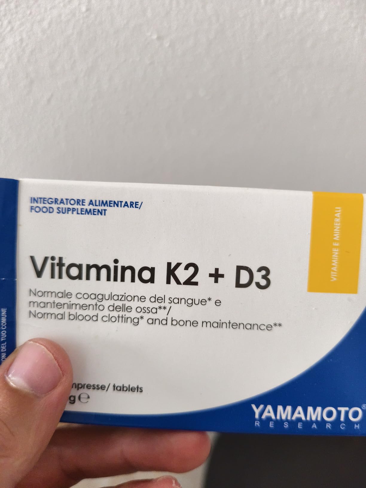 YAMAMOTO Vitamine e Minerali Vitamina K2 e D3 integratore 60 compresse alto dosaggio