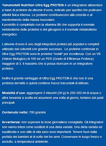 YAMAMOTO Proteine Ultra Egg PROTEIN proteine d’albume Cioccolato 700 g vitamina B6