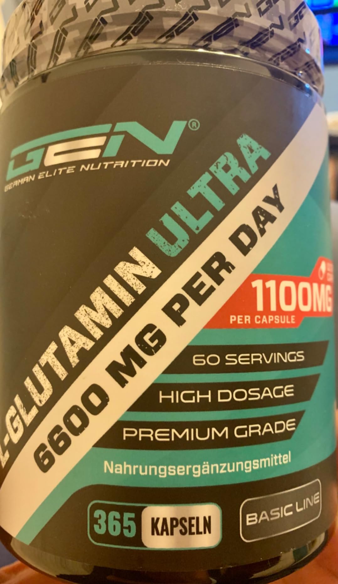 Elite Amino Singles L-Glutammina Ultra Caps 365 capsule da 1100 mg
