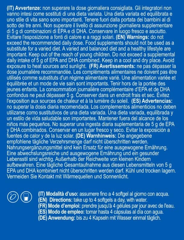 Yamamoto Omega-3 e Cuore e Circolazione Omega-3 IFOS integratore 240 softgels, olio di pesce