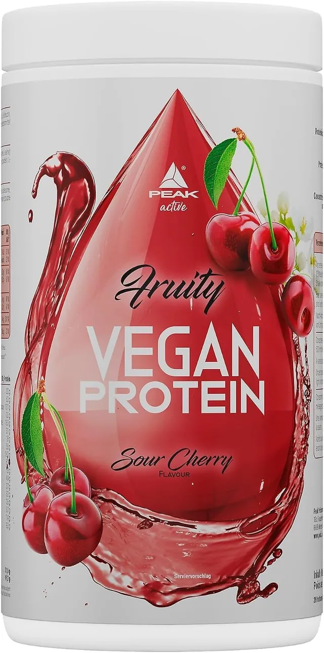 Green Peak Proteins PEAK Fruity Vegan Protein proteine 400 g Amarena senza zuccheri