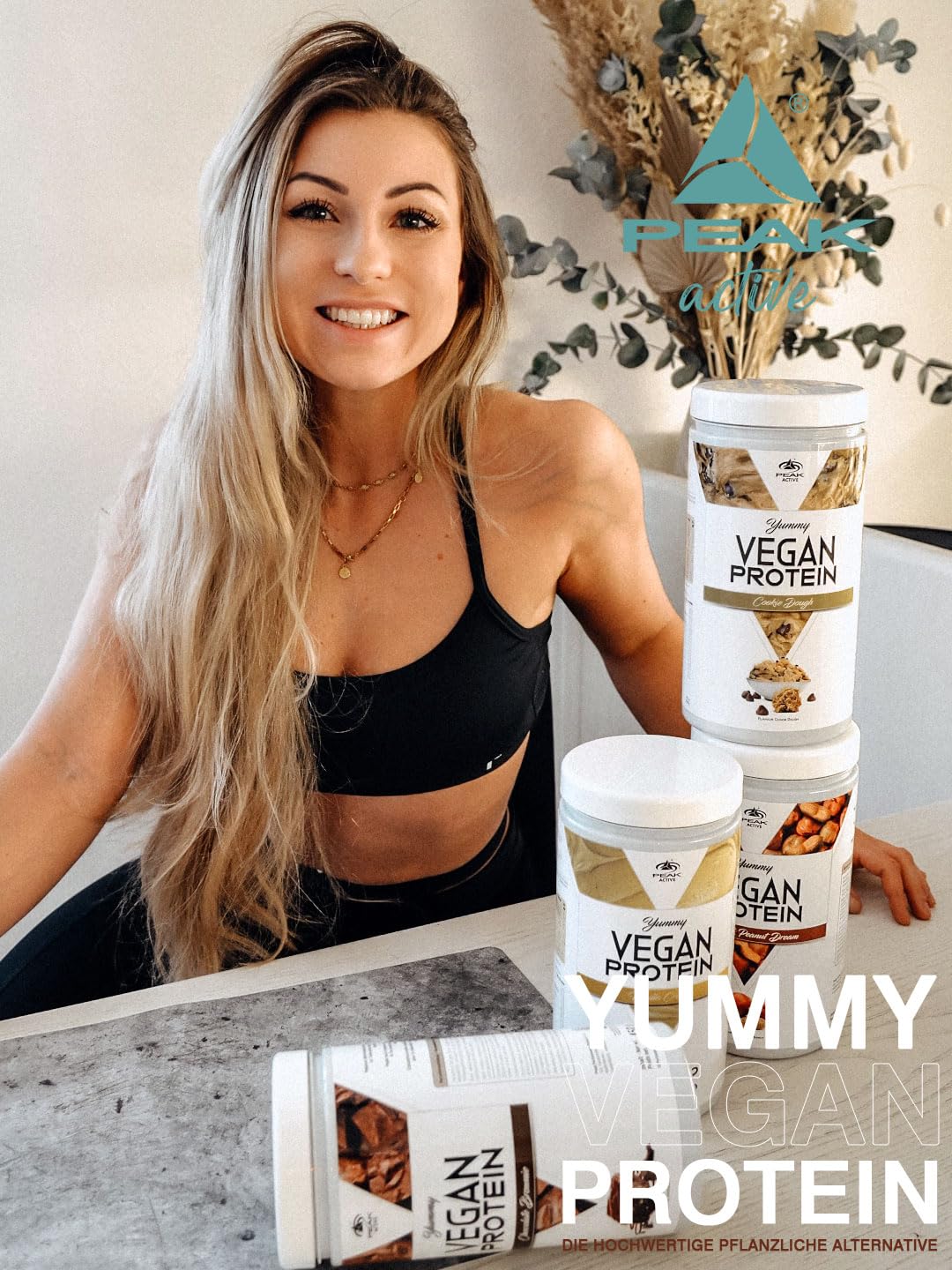 Green Peak Proteins PEAK Yummy Vegan Protein 450 g Brownie al Cioccolato senza glutine