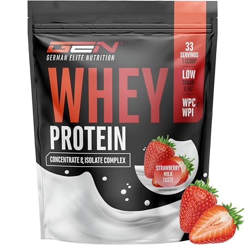 Elite Whey Protein Whey Proteine Complesso 1000 g Latte alla Fragola BCAA