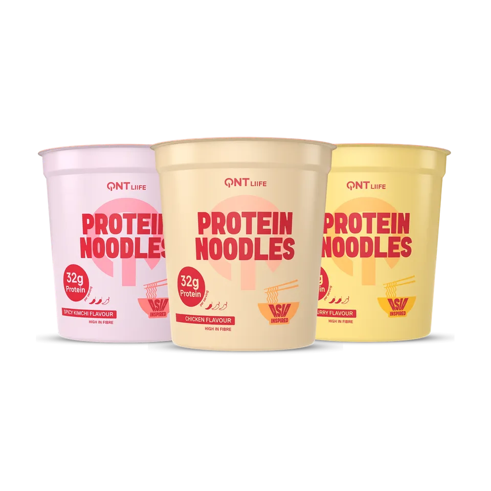 QNT Bundles Protein Noodles Discovery Pack noodles 36 vasetti, 3 gusti proteici