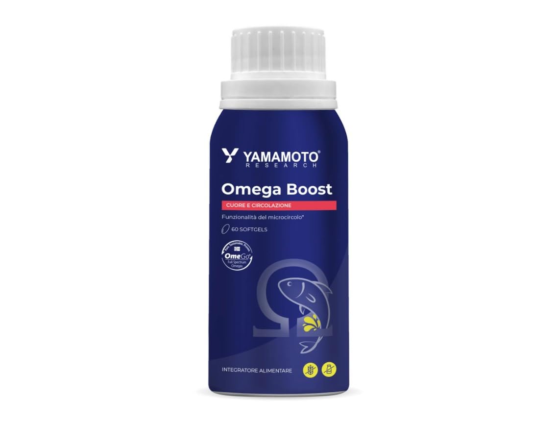 Yamamoto Omega-3 e Cuore e Circolazione Omega Boost integratore omega-3 60 softgel olio di salmone